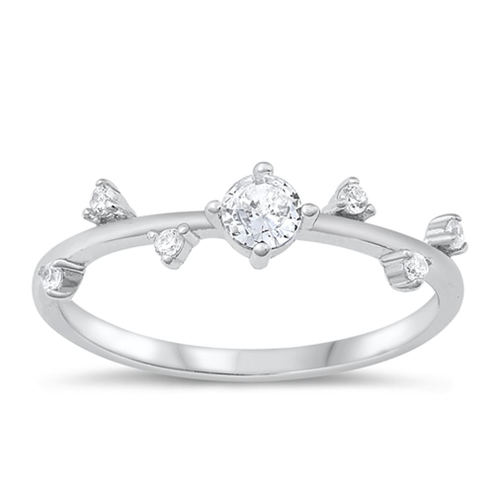 Sterling Silver Clear CZ Ring