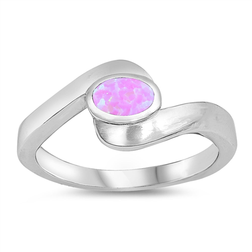 Pink Lab Opal Girl's Promise Friendship Love 925 Sterling Silver Ring Sizes 4-10