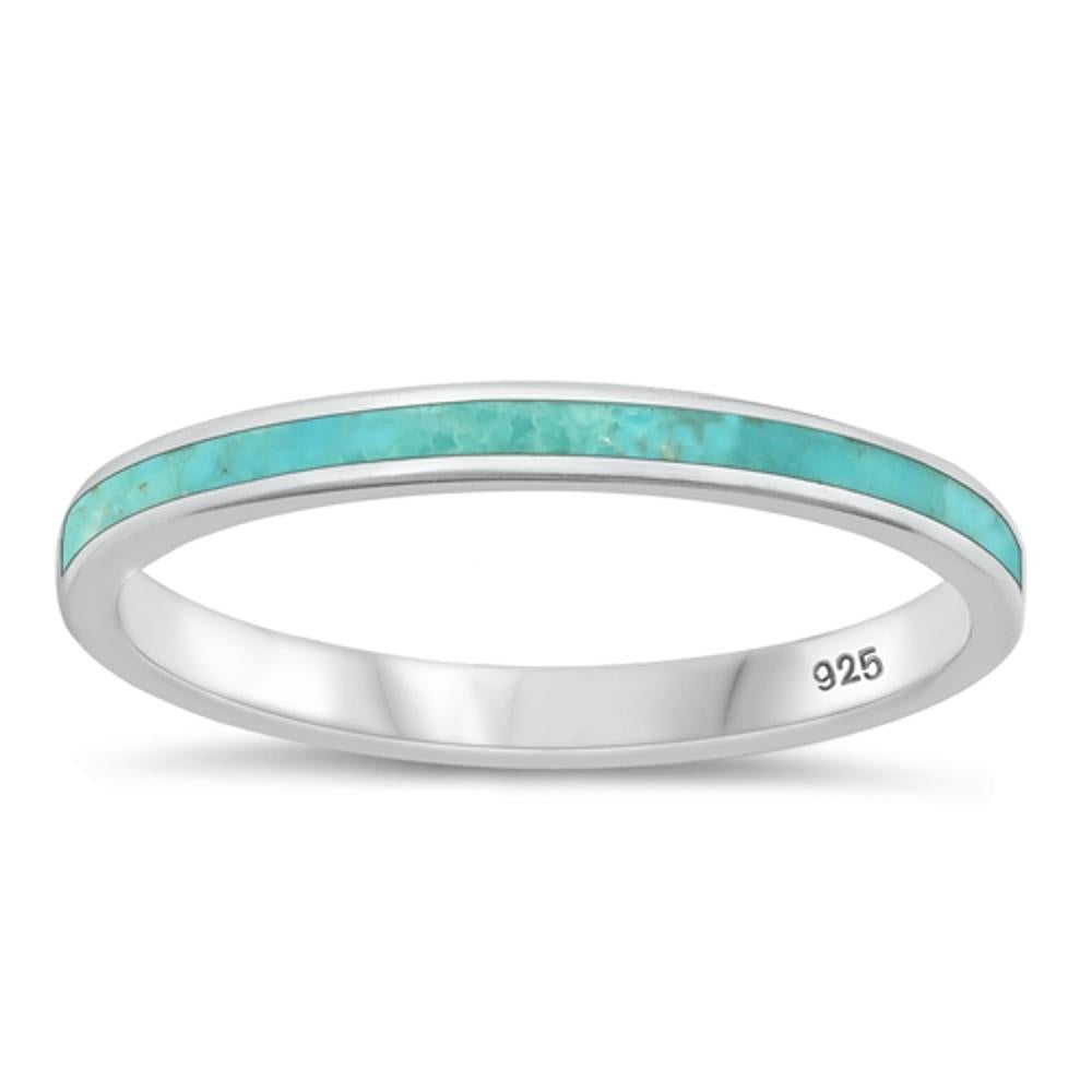 Sterling Silver Stacking Turquoise Ring