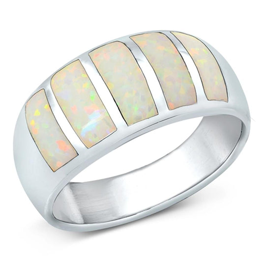 Modern Mosaic Line Ring New .925 Sterling Silver Band Sizes 5-10