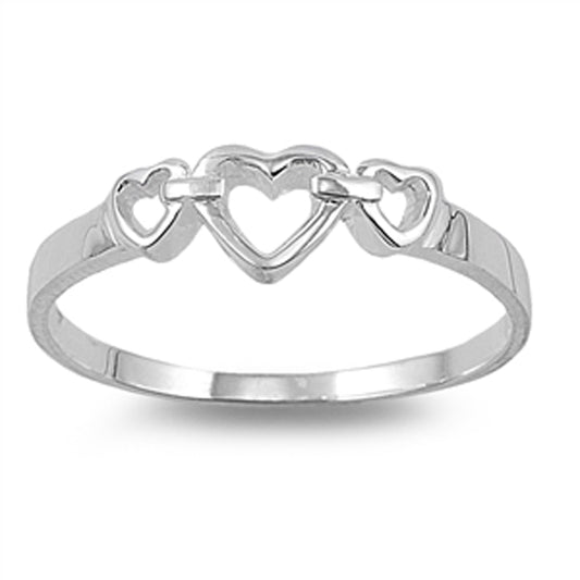 High Polish Heart Purity Promise Ring New .925 Sterling Silver Band Sizes 4-12