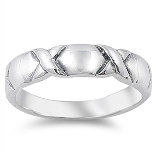 Criss Cross Twist Knot Wedding Love Ring New 925 Sterling Silver Band Sizes 5-9