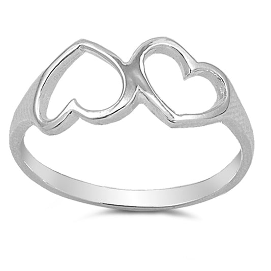 Criss Cross Infinity Heart Purity Ring New .925 Sterling Silver Band Sizes 4-10