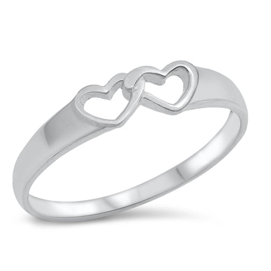 Infinity Link Heart Promise Purity Ring New .925 Sterling Silver Band Sizes 4-9