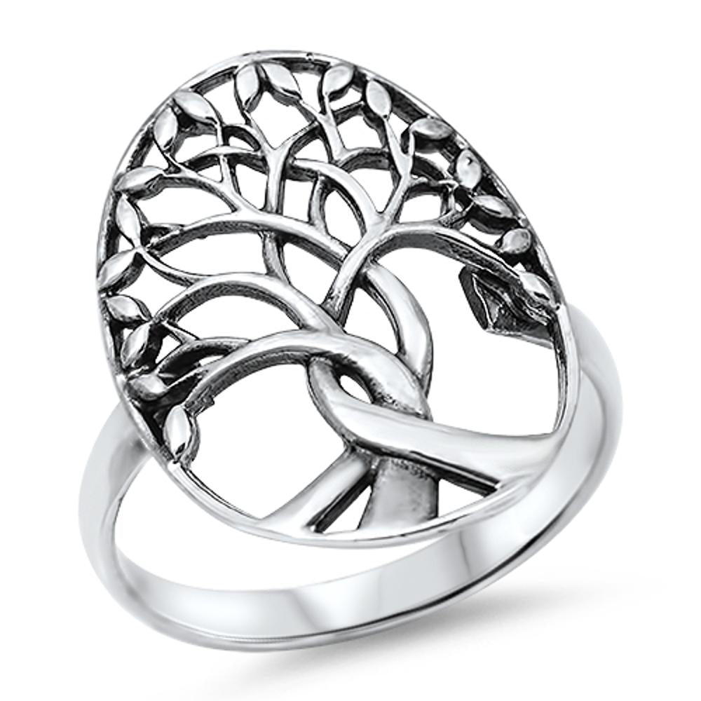 Tree of Life Branches Fashion Ring New .925 Sterling Silver Band Sizes 3-14