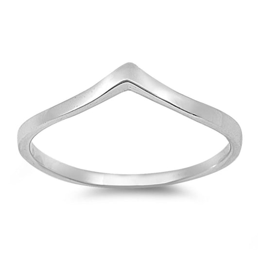 Chevron Pointed Arrow Cute Ring New .925 Sterling Silver Band Sizes 3-13