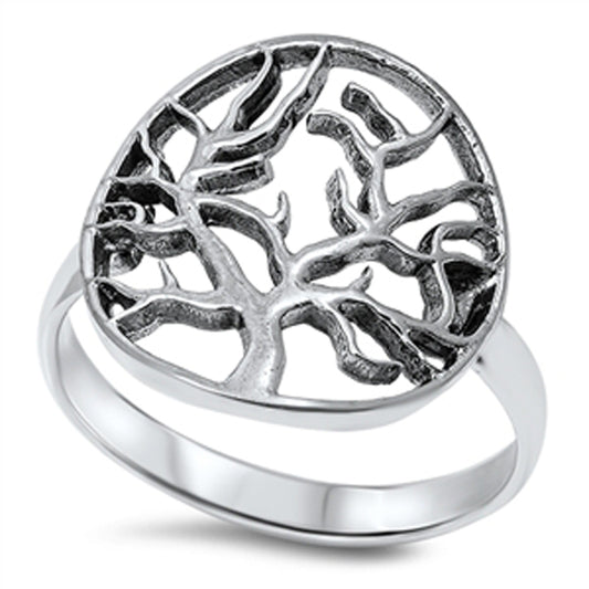 Women's Tree of Life Fashion Ring New .925 Sterling Silver Band Sizes 5-10