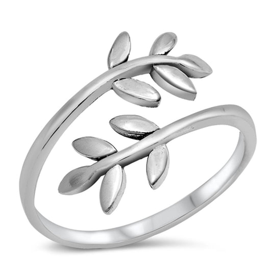 Open Leaf Branch Tree Vine Women's Ring New .925 Sterling Silver Band Sizes 5-11