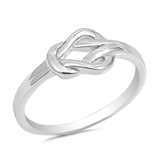 Infinity Knot Love Promise Ring New .925 Sterling Silver Band Sizes 5-10