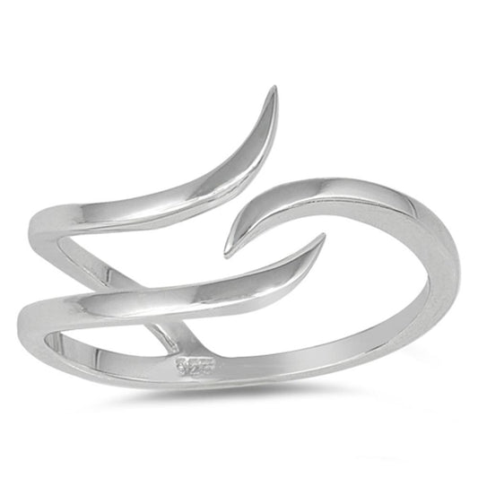 Open Wave Curve Adjustable Thumb Ring New .925 Sterling Silver Band Sizes 4-10