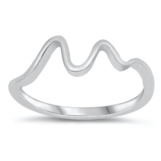 Thin Swirl Wave Ocean Tide Promise Ring New .925 Sterling Silver Band Sizes 3-10