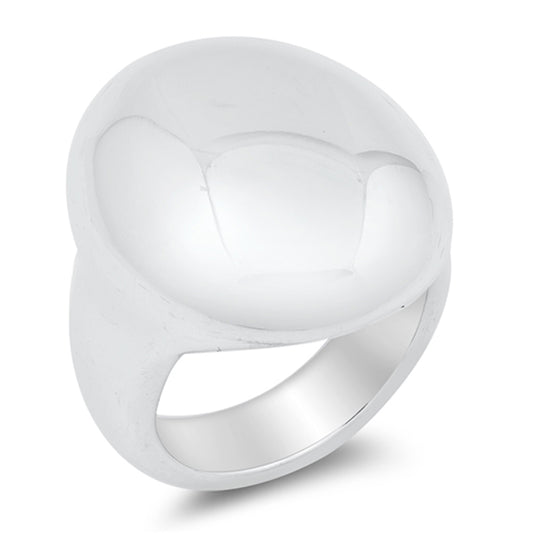 Bold High Polish Statement Bubble Ring New .925 Sterling Silver Band Sizes 6-12