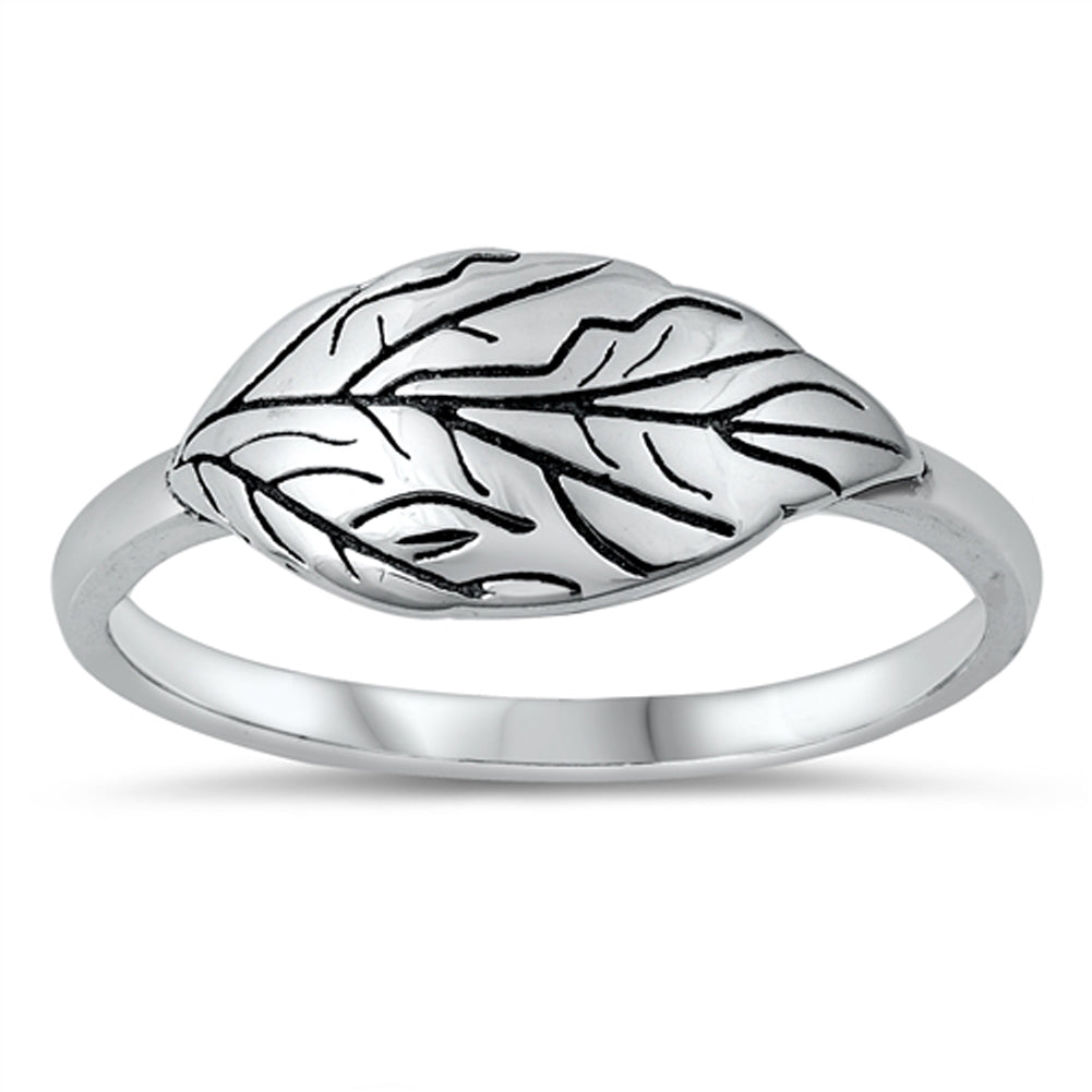 Detailed Leaf Ring New .925 Sterling Silver Band Sizes 4-10