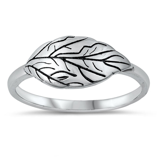 Detailed Leaf Ring New .925 Sterling Silver Band Sizes 4-10