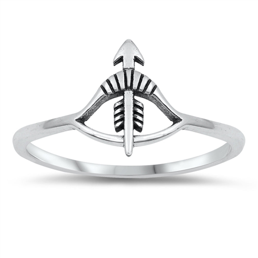 Boho Bow and Arrow Ring New .925 Sterling Silver Band Sizes 4-10