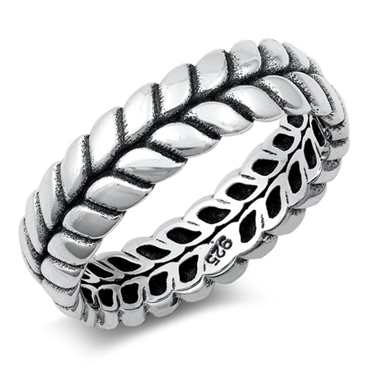 Braided Rope Ring New .925 Sterling Silver Band Sizes 5-10