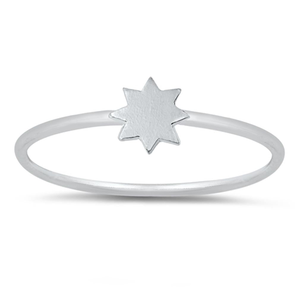 Flat Sun Burst Ring New .925 Sterling Silver Band Sizes 3-10