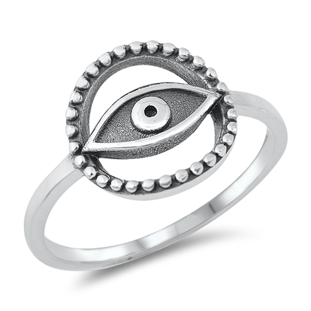 Protective Eye Bali Style Classic Ring New .925 Sterling Silver Band Sizes 4-10