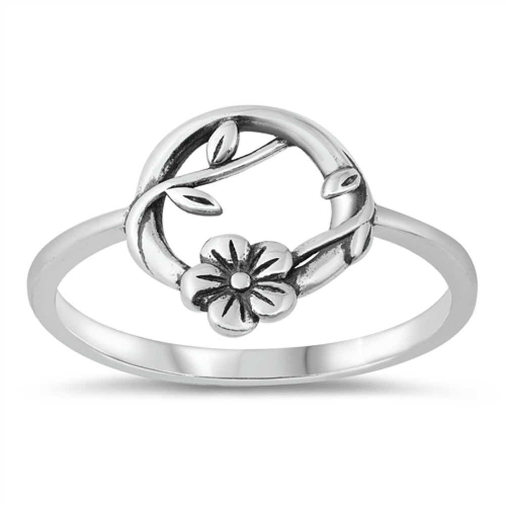 Sterling Silver Flower Ring