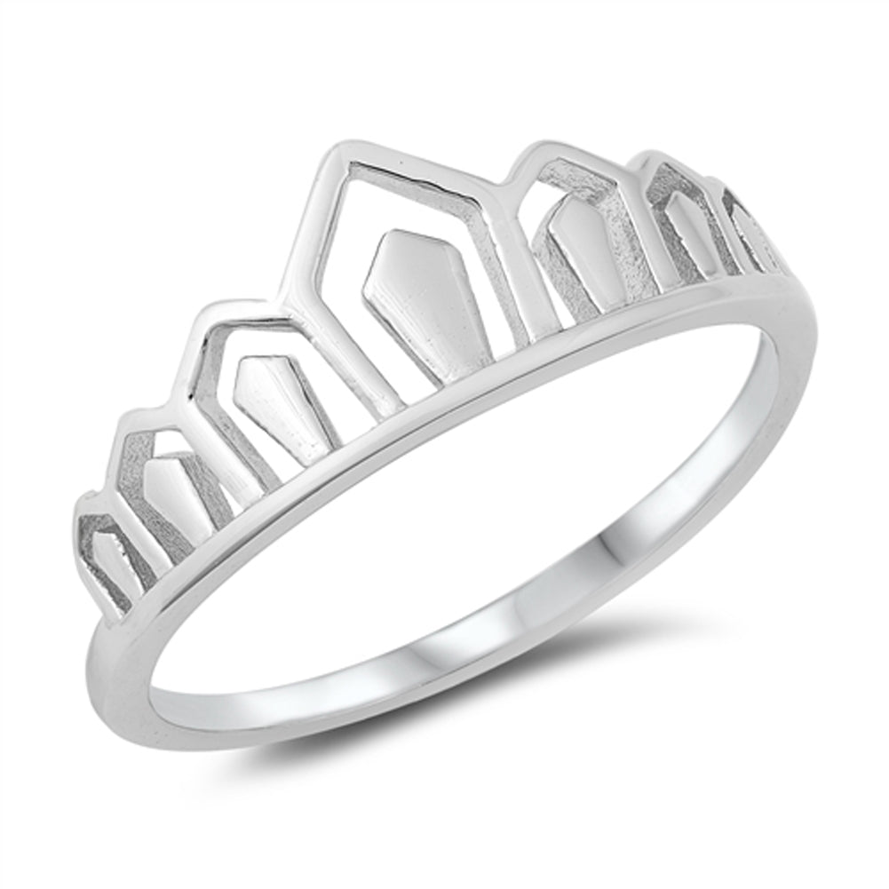 Crown Queen Princess Toe Fashion Ring New .925 Sterling Silver Band Sizes 4-10