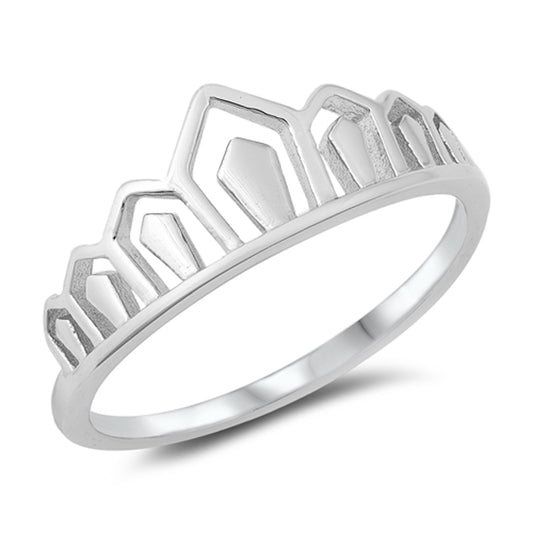 Crown Queen Princess Toe Fashion Ring New .925 Sterling Silver Band Sizes 4-10