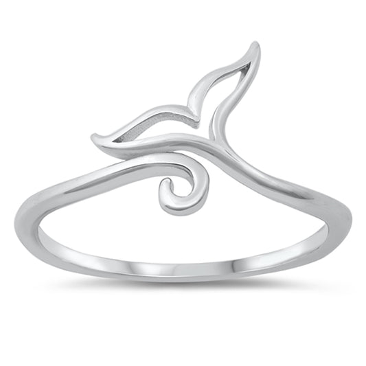 Sterling Silver Whale Tail Ring