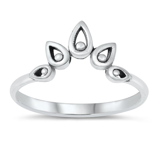 Bali Bead Tiara Arch Ring New .925 Sterling Silver Band Sizes 4-10