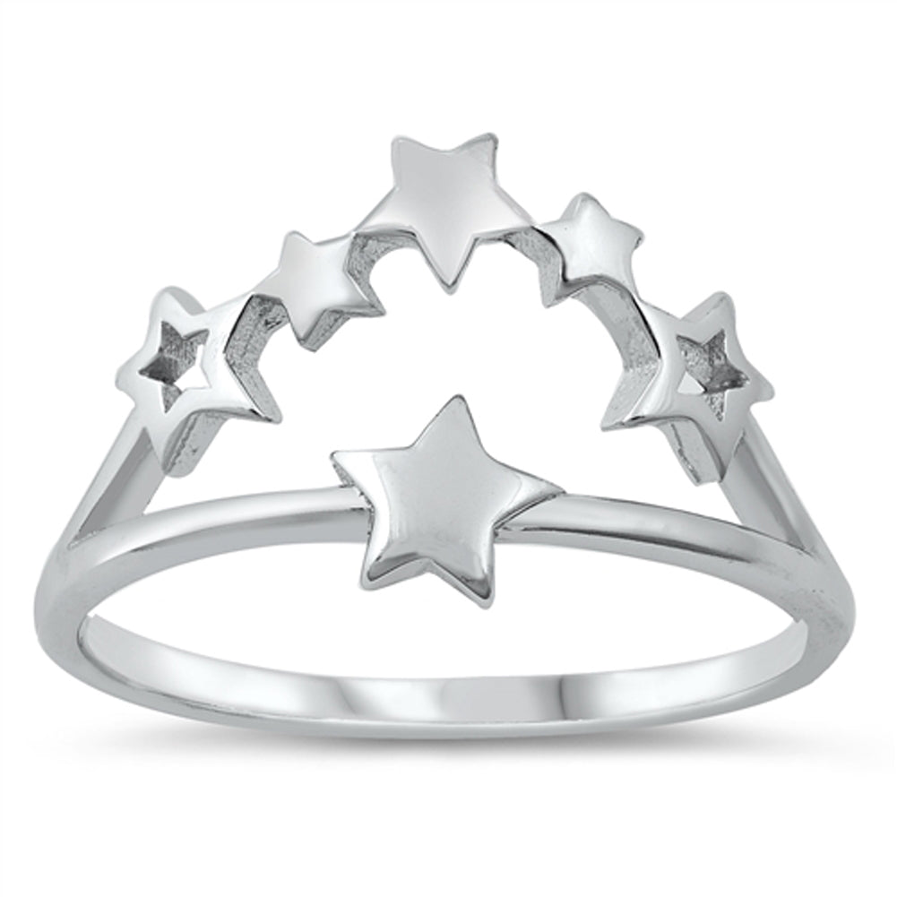 Super Star Ring Wholesale New .925 Solid Sterling Silver Band Sizes 5-10