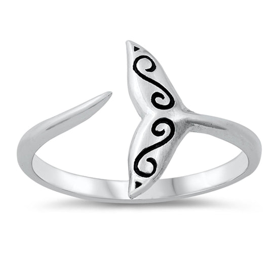 Sterling Silver Whale Tail Ring