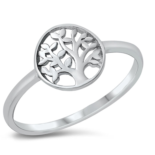 Elegant Tree of Life Ring New .925 Sterling Silver Band Sizes 4-10