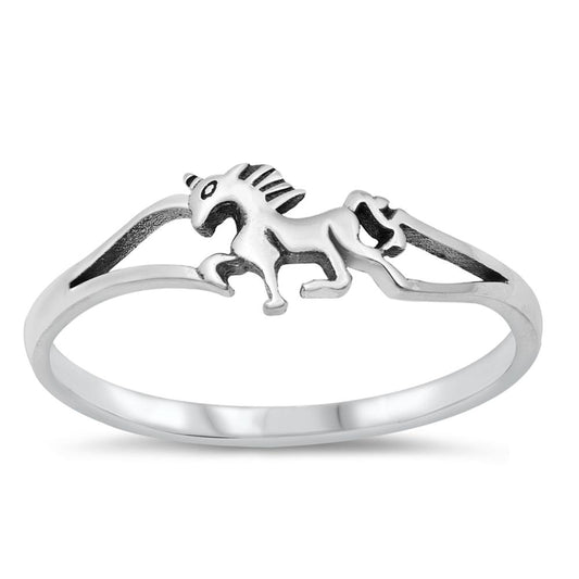 Unicorn Horse Animal Ring Fantasy New .925 Sterling Silver Band Sizes 4-10