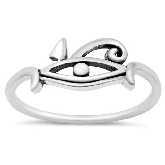 Egyptian Eye of Horus Ring New .925 Sterling Silver Band Sizes 5-10