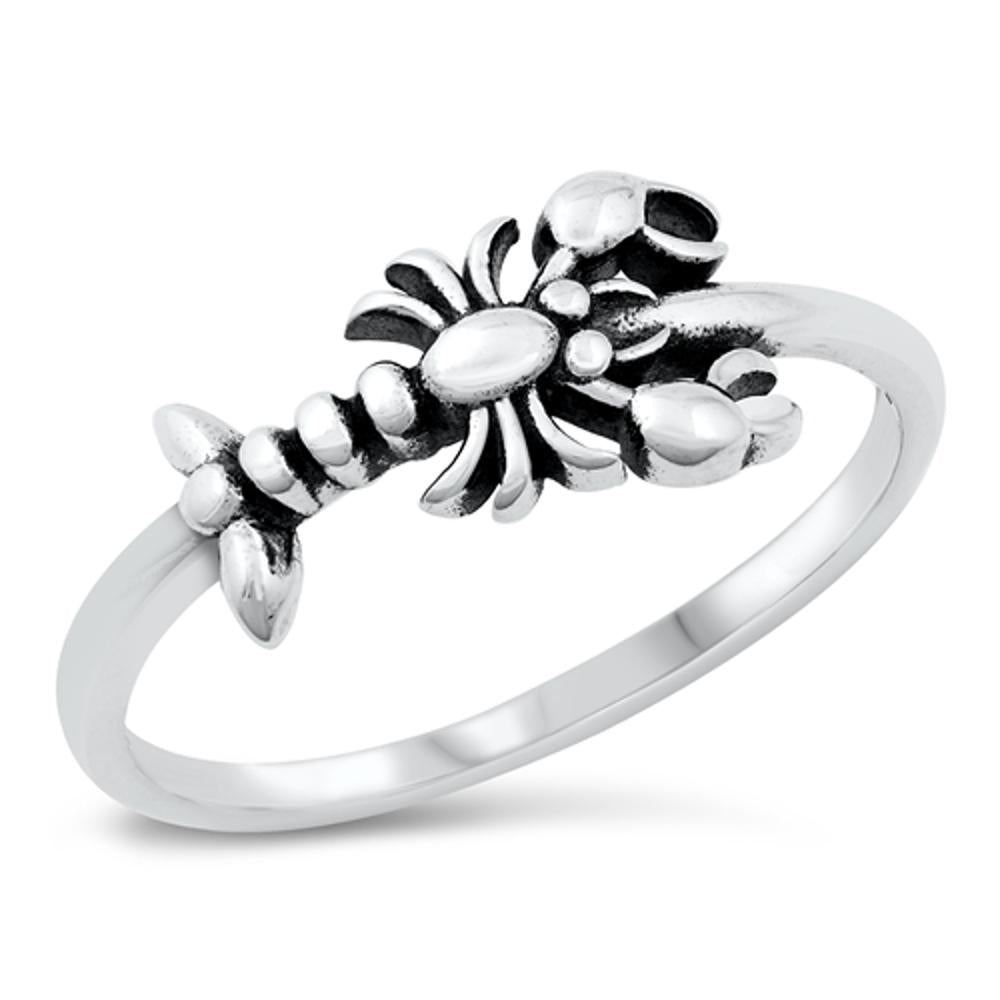 Lobster Strength Regeneration Fashion Ring .925 Sterling Silver Band Sizes 4-10