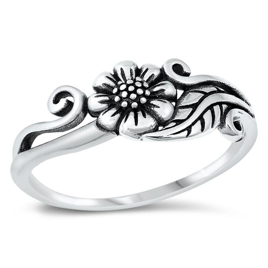 Calendula Flower Sorrow Fashion Ring New .925 Sterling Silver Band Sizes 4-10