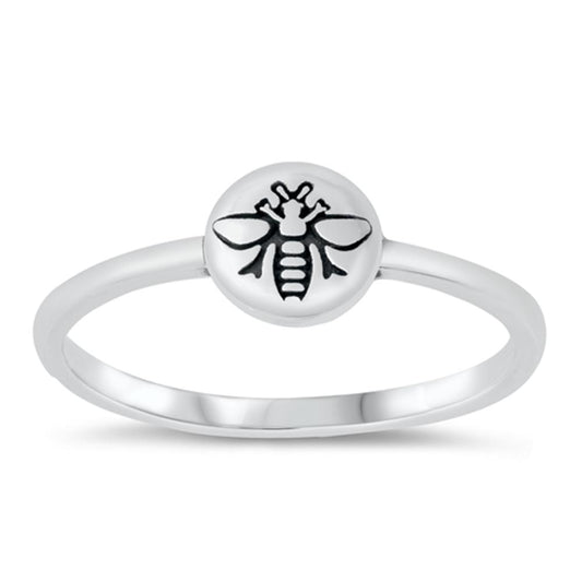 Busy Honey Bee Cute Bumble Fertile Ring New .925 Sterling Silver Band Sizes 4-10