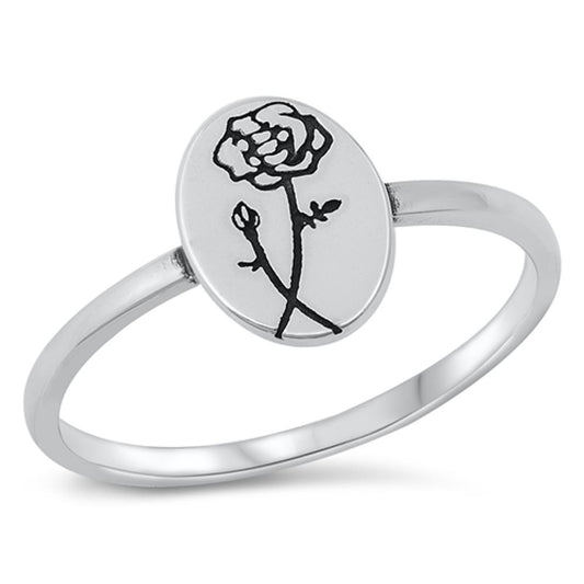 Carnation Flower Love Beautiful Ring New .925 Sterling Silver Band Sizes 4-10