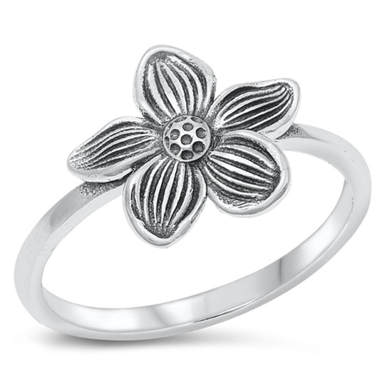 Buttercup Flower Justice Peace Cute Ring .925 Sterling Silver Band Sizes 4-10