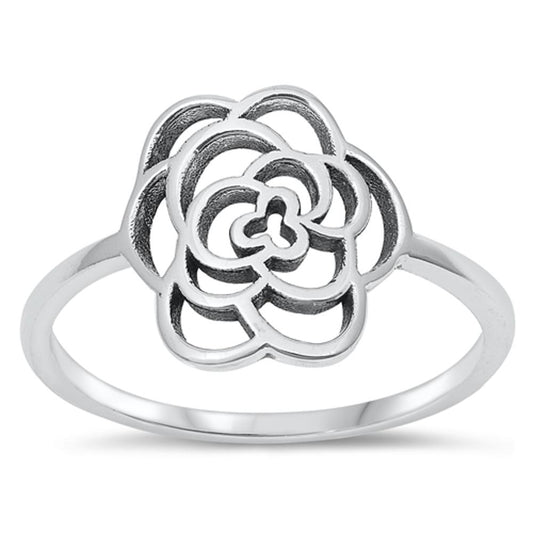 Rose Beautiful Romance Admiration Ring New .925 Sterling Silver Band Sizes 4-10