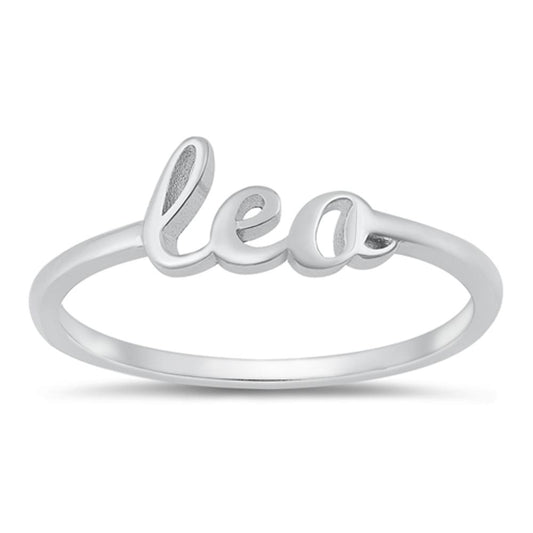 Sterling Silver Leo Zodiac Ring