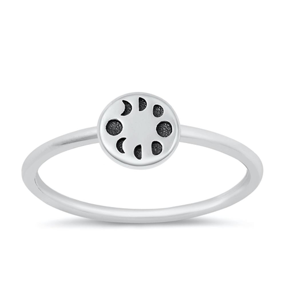 Sterling Silver Moon Phases Ring