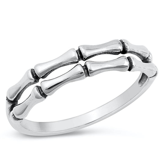 Double Bones Mortality Wholesale Ring New .925 Sterling Silver Band Sizes 4-10