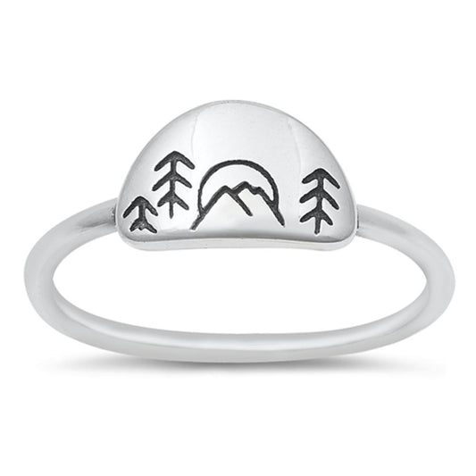 Nature Scene Outdoor Wholesale Ring New .925 Sterling Silver Band Sizes 4-10