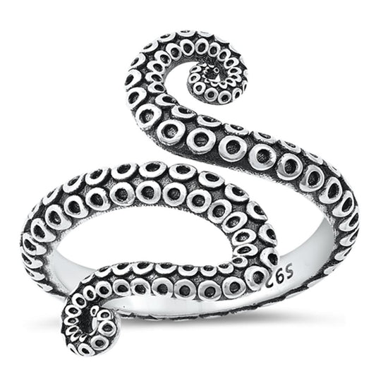 Sterling Silver Octopus Ring