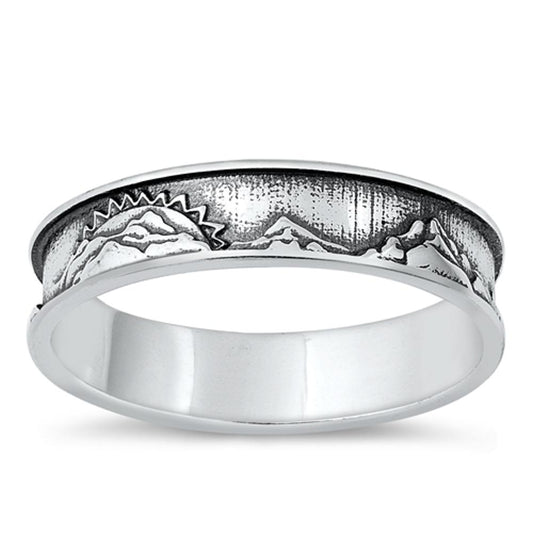 Sterling Silver Mountain Ring