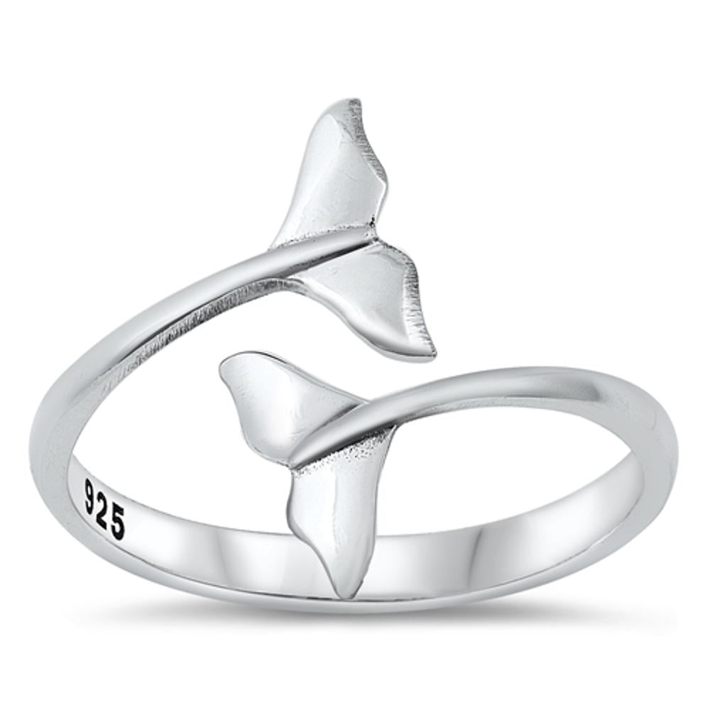 Sterling Silver Whale Tail Ring