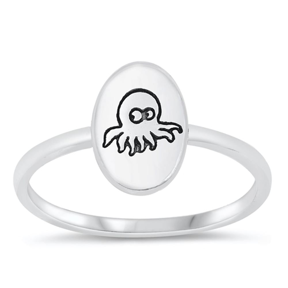 Sterling Silver Octopus Ring