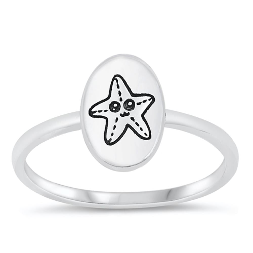 Sterling Silver Starfish Ring