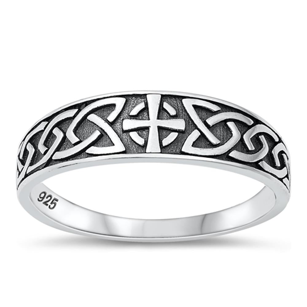 Sterling Silver Celtic Cross Ring