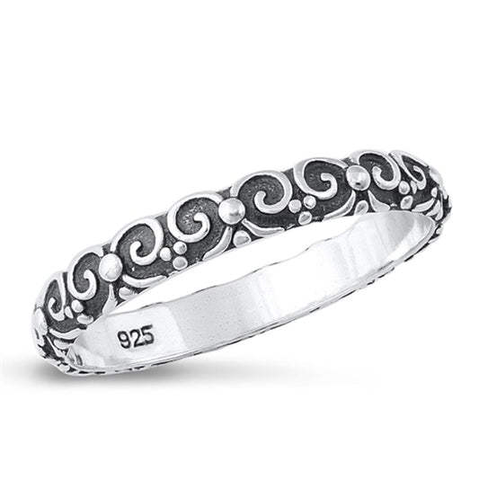 Sterling Silver Bali Swirl Ring