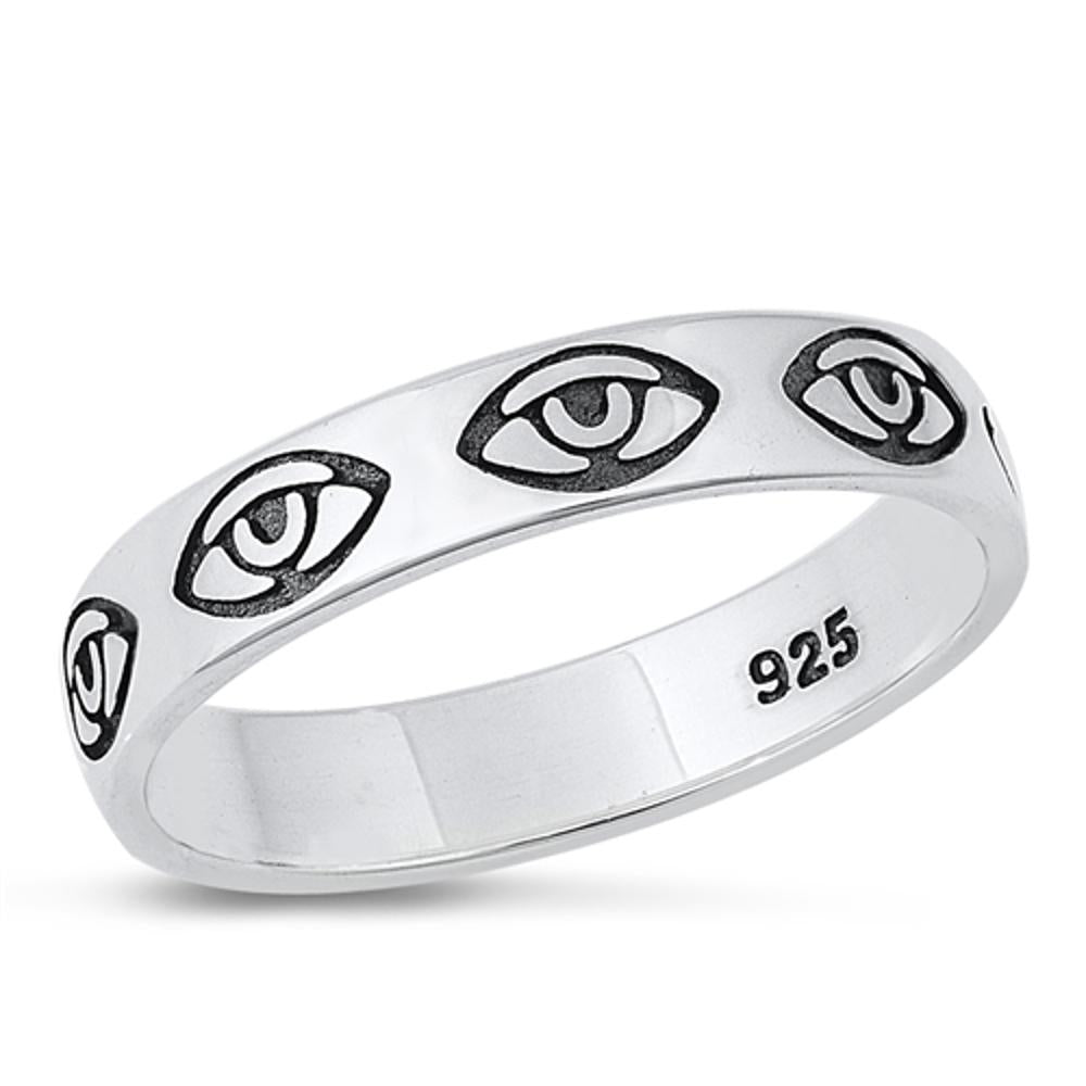 Sterling Silver Eternity Eye Ring